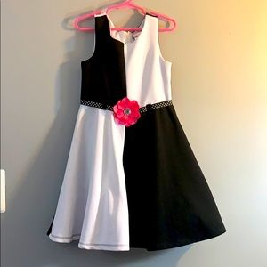 Adorable black and White Formal Dress for Girls